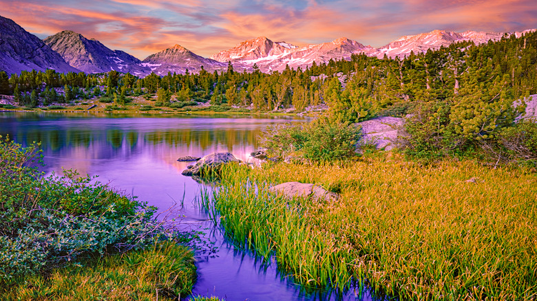 Une belle apline lkae près de Bishop, en Californie,
