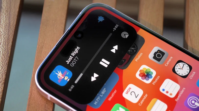 Île dynamique sur l'iPhone 15