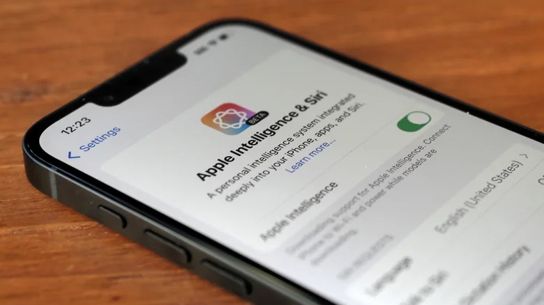 Paramètres d'intelligence Apple sur un iPhone