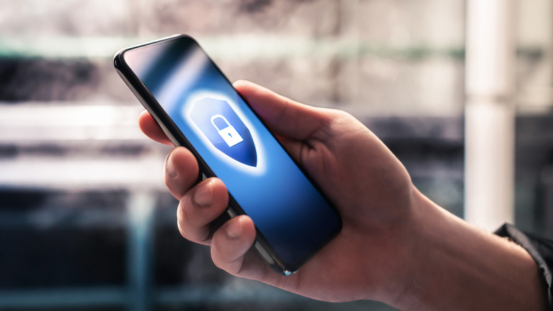 Verrouillez le panneau sur un écran de smartphone.