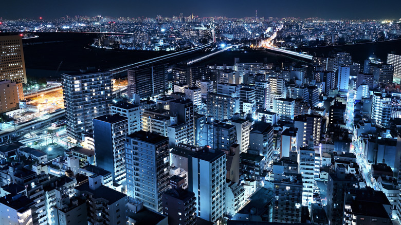 Un coup de nuit de Kawasaki, Japon