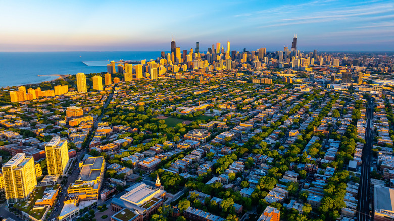 Vue aérienne de Chicago