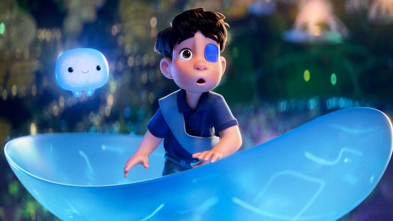 Elio flottant sur un pad extraterrestre à Elio