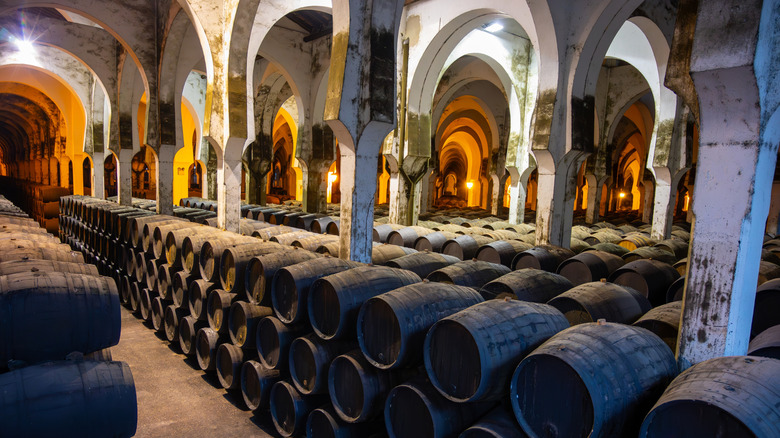 À l'intérieur des bodegas de Jerez