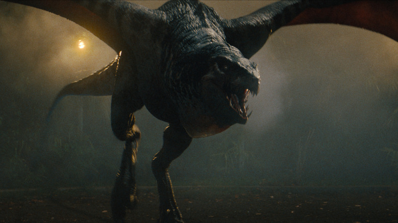 Un mutadon prend la vol à la recherche de sa prochaine proie dans Jurassic World Rebirth