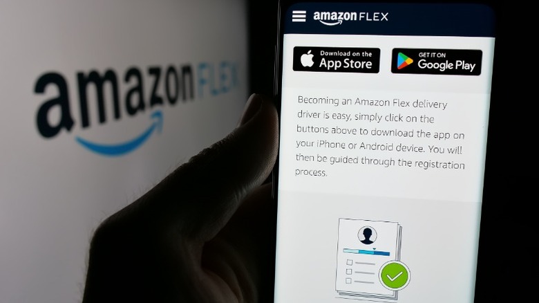 Inscription au service Amazon Flex sur un téléphone