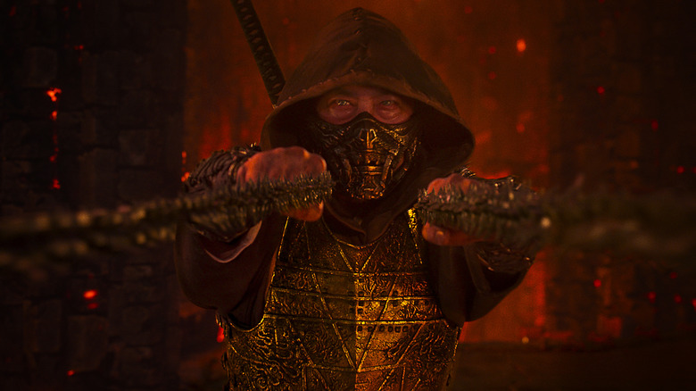 Scorpion tirant des lames de ses mains dans Mortal Kombat II