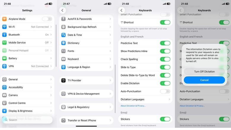 Instructions étape par étape pour désactiver la fonction de dictée iPhone