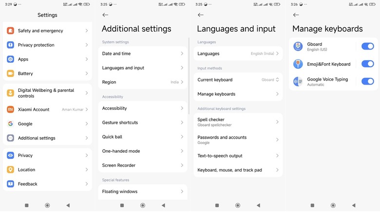 Instructions étape par étape pour activer le clavier sur Android.