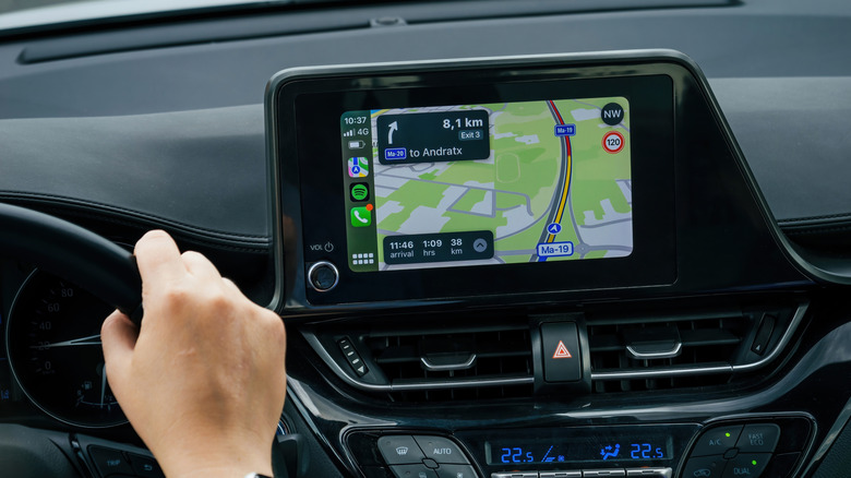 Apple Maps App sur Apple Carplay.