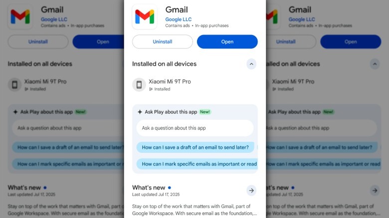Application Gmail dans l'App Store