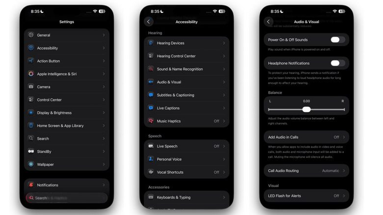 Ajustement de l'équilibre audio AirPods