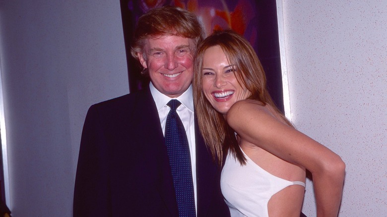 Melania et Donald Trump lors d'un événement dans les années 90
