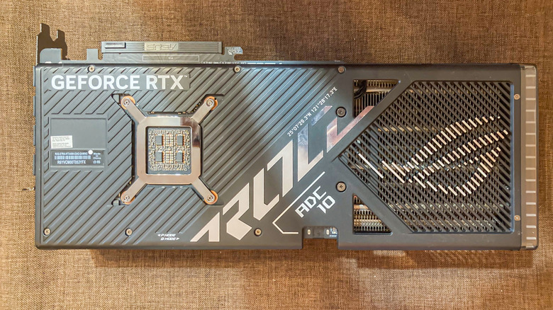 Vue arrière d'un ROG Strix normal RTX 4090