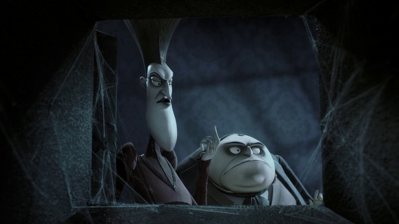 Les Everglots inspectant un passage d'araignée dans Corpse Bride