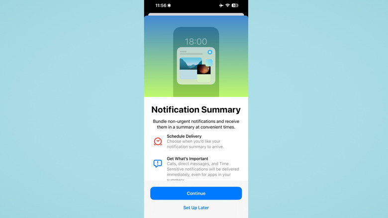 Paramètres de résumé de la notification sur iPhone