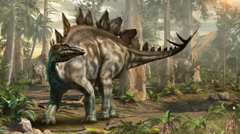 Illustration 3D de Stegosaurus