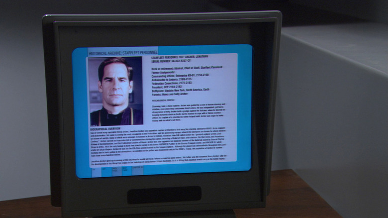 Le dossier personnel de Captain Archer dans Star Trek: Enterprise