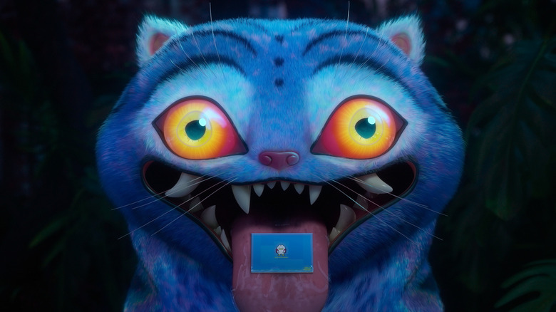 Derpy le tigre avec sa langue dans les chasseurs de démon Kpop