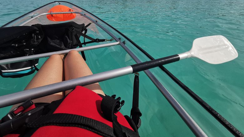 Aller dans une aventure en kayak en verre