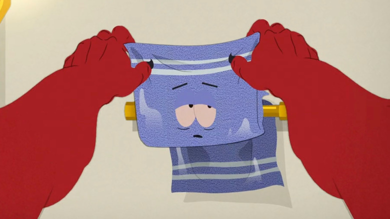 Une serviette qui a l'air pire pour l'usure à South Park