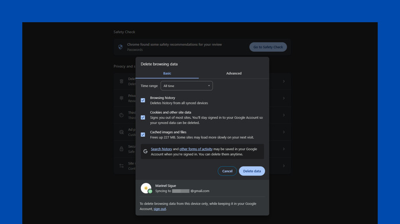 Suppression de l'historique de navigation dans Chrome Desktop