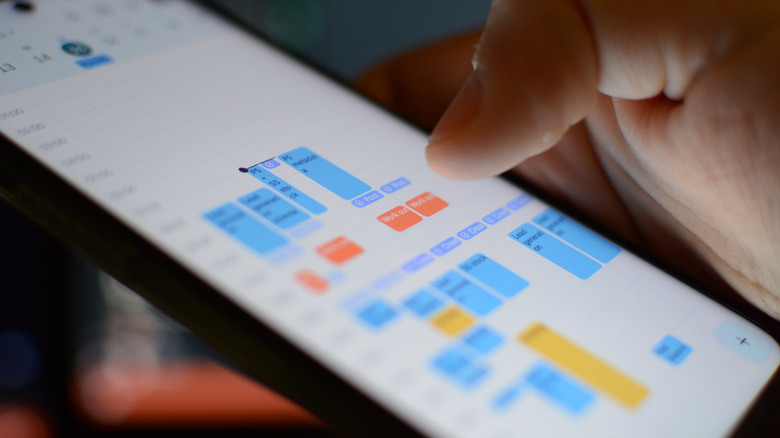 Événements de l'application Google Calendar sur un téléphone mobile.