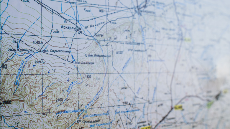 GPS coordonne sur une carte.