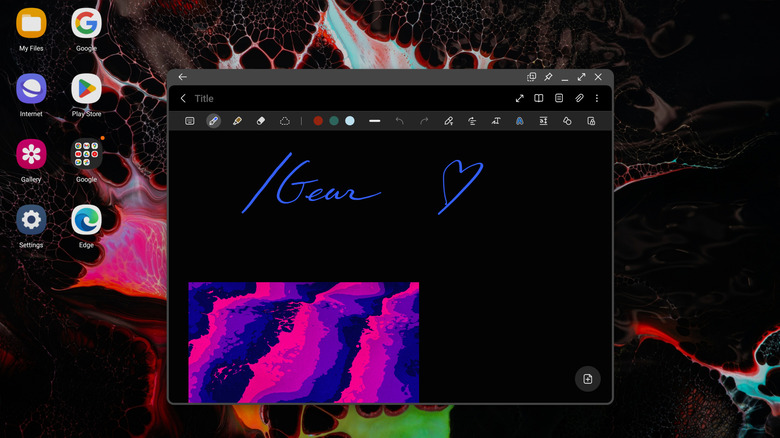 Interface Samsung Dex fonctionnant sur Samsung Galaxy Tab S9 Ultra