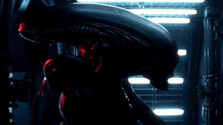 Un xénomorphe debout immobile dans Alien: Terre