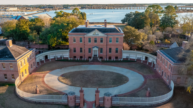 Paysage de Tryon Palace à New Bern, Caroline du Nord