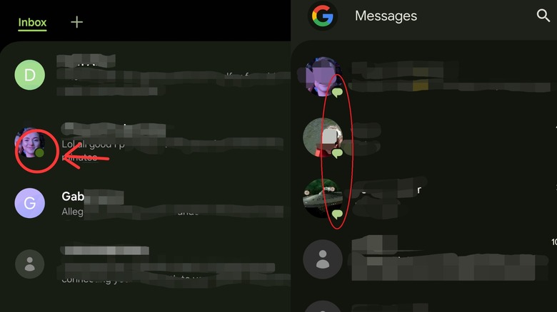 Indicateurs RCS dans les messages Samsung et les messages Google