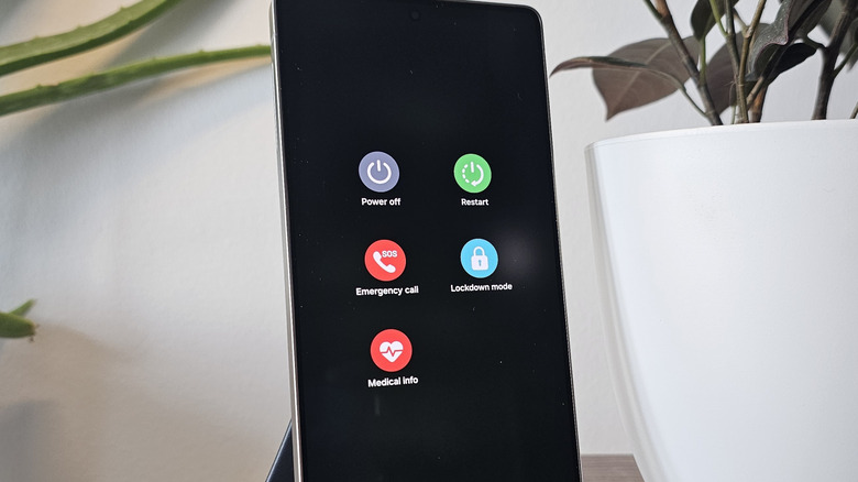 Menu d'alimentation sur Samsung Galaxy S25 Ultra