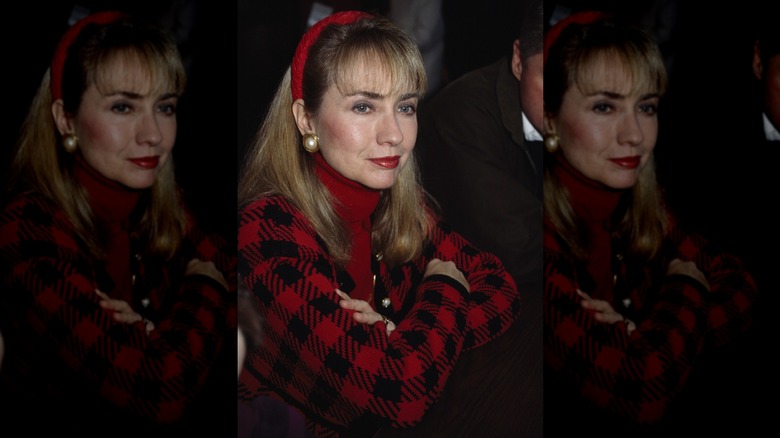 Hillary Clinton lors de son mari Bill Bill Clinton, la campagne présidentielle pour la nomination démocrate dans le New Hampshire en 1992