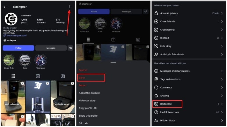 Bloquez un compte et supprimez-le de la liste restreinte