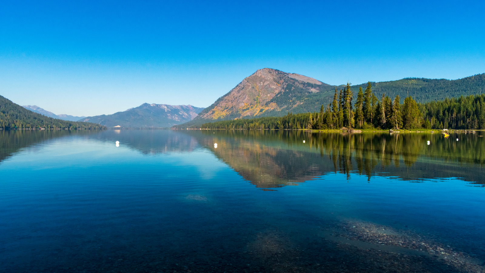 Le magnifique parc d'État de Lake de Washington possède un feuillage d'automne vierge, des randonnées et des vues sur la montagne