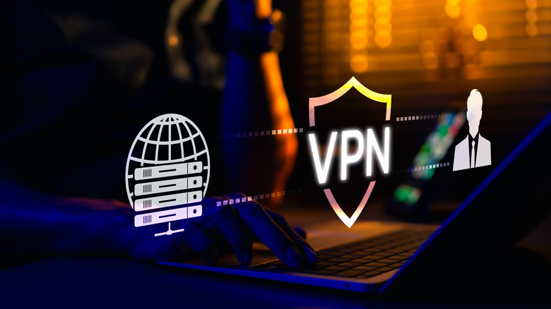 Un graphique montre un VPN reliant un utilisateur au World Wide Web.