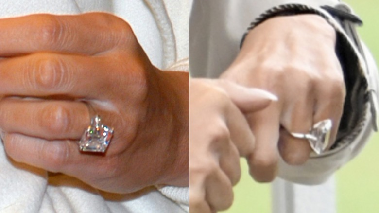 Anneau de fiançailles de Melania Trump et bague à 10 ans, photos côte à côte