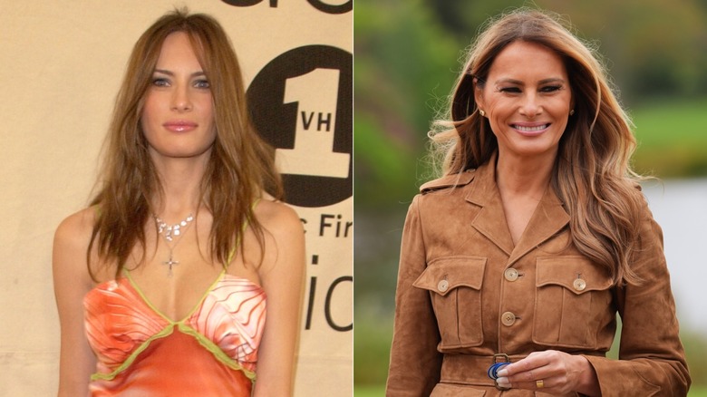 Melania Trump en 2000 et en 2025, photos côte à côte