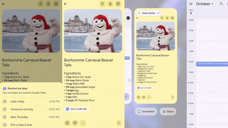 une application Google Keep mise à jour avec intégration de tâches