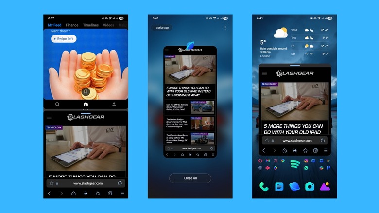 Image présentant les fonctionnalités d'écran partagé et de fenêtre flottante sur Android