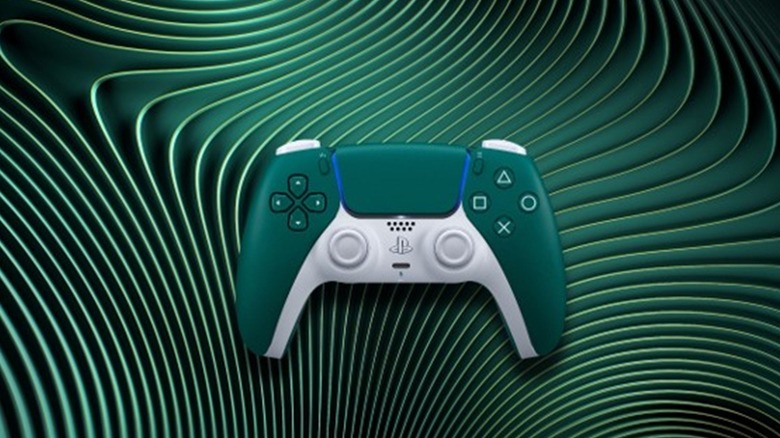 manette Playstation 5 verte bijoutée