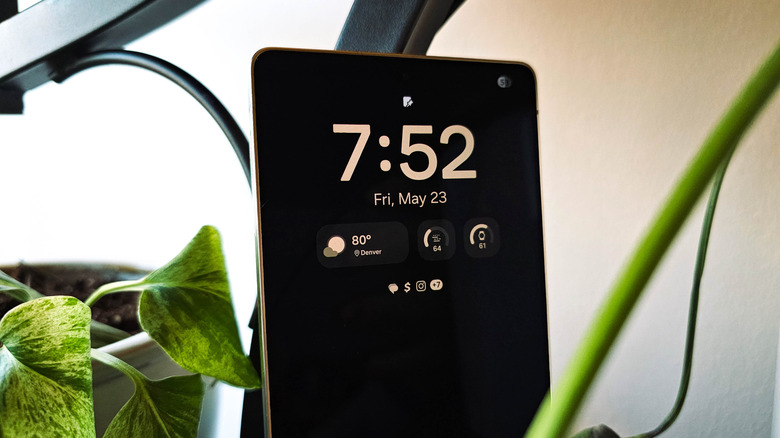 Samsung Galaxy S25 Ultra posé sur un support végétal