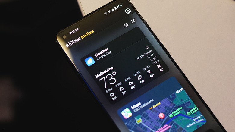 Application Web Apple Invite sur un téléphone Android
