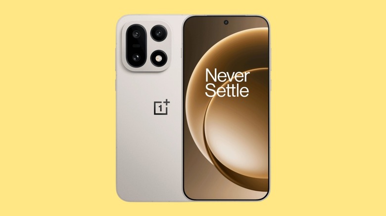 Image officielle du smartphone OnePlus 15 de face et de dos