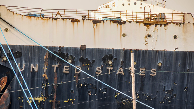 coque usée du SS États-Unis