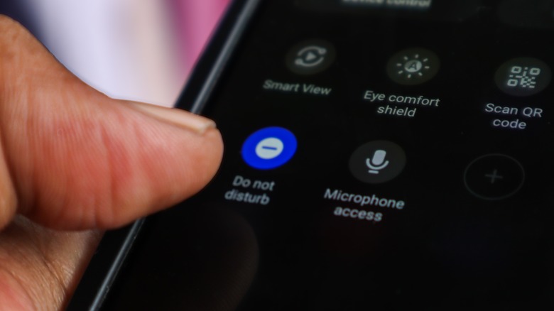 Mode Ne pas déranger sur un écran de téléphone