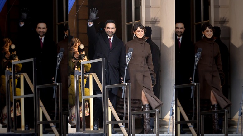 Le maire Zohran Mamdani et son épouse Rama Duwaji assistent à sa cérémonie d'inauguration