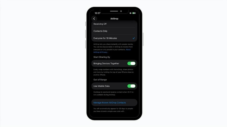Capture d'écran d'un écran d'iPhone montrant le nouveau 
