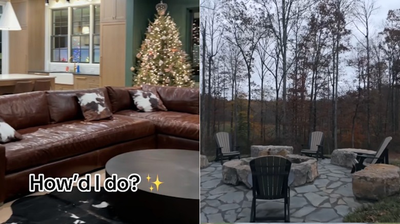 L'intérieur de la maison de Bunnie Xo et Jelly Roll et un espace extérieur à la ferme